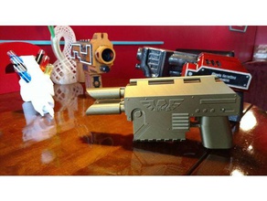 warhammer 40k triple canon laspistol accessoires de jeu 40000 alien guin arme à feu laser lasgun sci-fi gratuite la science-fiction scifi l'espace 3d print model - Mito3D