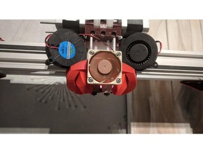 e3d quimera dupla 5015 ventilador fang fan de 40mm fã do adaptador a impressora partes petsfang 3d print model - Mito3D