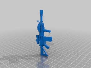 fortnite thermal scoped assault rifle props abstract addictive cartoon cool crazy game gun model small tiny 3d print model - Mito3D