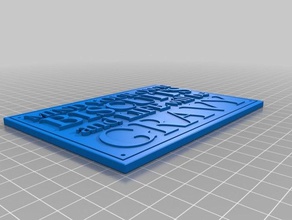 gravy plaque games custom quote quotes 3d print model - Mito3D