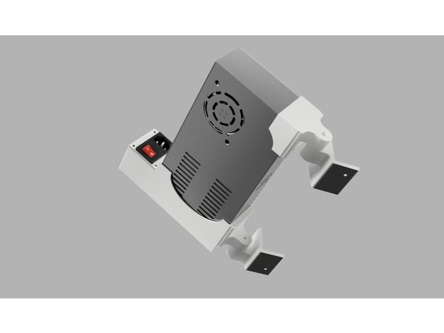 universal psu case optional swivel arms 3d printer parts 3D print model - Mito3D