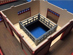 pagoda railing ttcombat model buildings structures japanese railings test honour 3d print model - Mito3D