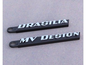 mv design vw brasilia porte-clés cool nice 3d print model - Mito3D