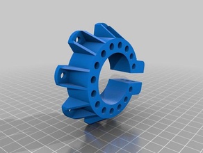 12 volt motor pinch mechanism parts cilinder fan duct screw tighten twelve 3d print model - Mito3D