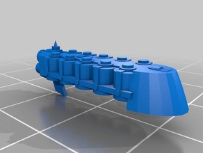 apoio armado cargueiro 3d impressão battlefleet gótico 3d print model - Mito3D