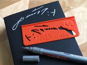 prusa personaliser josef firma giga 3d le stampanti Stampante frame autografo autografa falso josefprusa originale i3 hephestos mk2 mk3 rework firmato 3d print model - Mito3D