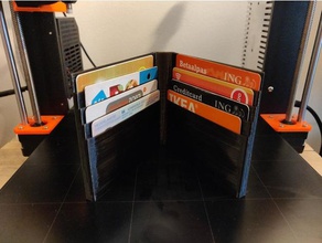 parametric wallet updated version office 3d printed customizable flexible filament money holder openscad semiflex slim tpu 3d print model - Mito3D