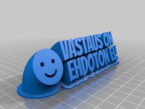 ehdotonei office customized 3d print model - Mito3D