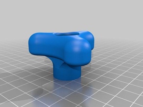 my customized smooth curvy star knob 516 tweak parts 3d print model - Mito3D
