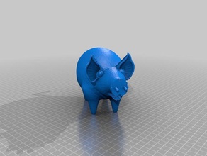 retro alimentação porquinho torcida esculturas 3d print model - Mito3D