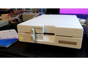 c64 de disquette 1541 ii couvercle avant la partie taille originale ordinateur 3d print model - Mito3D