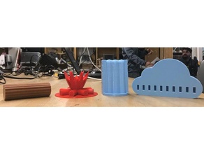 eleman ofis malzemeleri-yangın hava inanılmaz amazingdesign mavi şenlik ateşi bulut elemanları alev flash sürücü disk sahibi ilham verici günlük omg kalem tutucu yağmur kırmızı okul tatlı benzersiz usb Vay be 3d print model - Mito3D