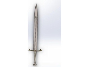 Ortaçağ kılıç sahne 28 mm claymore minyatür quinns warhammer 3d print model - Mito3D