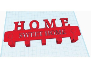 home sweet home-Schlüsselanhänger Schlüsselanhänger keyring 3d print model - Mito3D