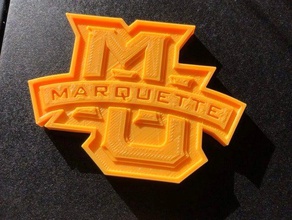 marquette logo işaretler logoları 3d logosu Üniversitesi akıllı telefon tutucu 3d print model - Mito3D