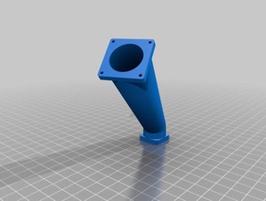 mon personnalisés paramétrable à toute taille de ventilateur adaptateur collecteur d'angle tube 3d l'impression 3d print model - Mito3D