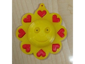 heart sun decor hearts 3d print model - Mito3D