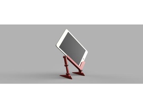 ipad mini yatak standı eğimli 3d baskı odası tutucu stand gecelik 3d print model - Mito3D
