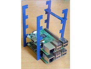 simples raspberry pi stackcluster caso eletrônica arduino zero rasperrypi rasperry de montagem 3d print model - Mito3D