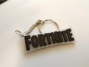 fortnite keyring signs logos gaming keychain 3d print model - Mito3D