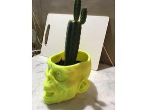 zombi fincan saksı remix skalped modelleri doom çiçek vazo lammesky 3d print model - Mito3D