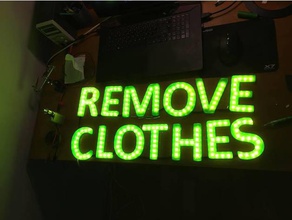 remote clothes led sign decor design 3d print model - Mito3D