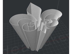 fleur-de-lis vaso decoração vasos 3d print model - Mito3D