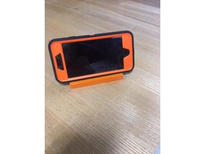 horizontal soporte de teléfono móvil pie iphone7 el iphone otterbox 3d print model - Mito3D
