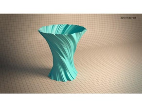 einfache Drehung Lärm vase Dekor 3d print model - Mito3D