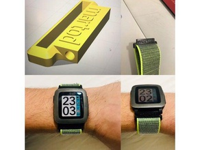 ghiaia tempo cinturino adapter22mm 20mm versioni 3d la stampante accessori pebble watch di orologio 3d print model - Mito3D