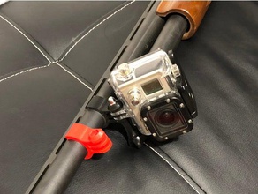 shotgun gopro mount camera 870 ziptie 3d print model - Mito3D