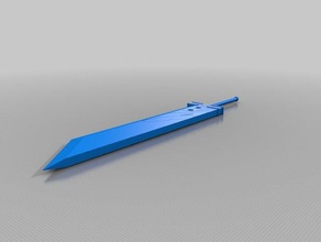 buster lâmina de ff7 peça sólida adereços 3d print model - Mito3D