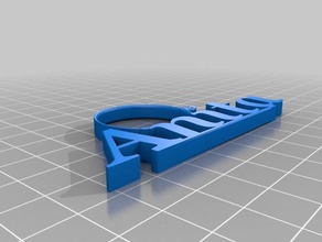 anita art name tag 3d print model - Mito3D