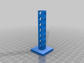 temp calibration tower 170-188 3d printing tests customized 3d print model - Mito3D