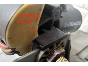 w124 headlight wiper motor shaft lock automotive mercedes benz 3d print model - Mito3D