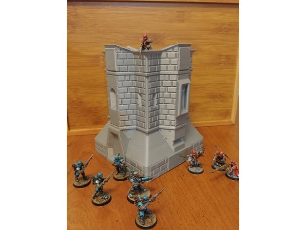 vmt torre de vigia brinquedos jogos 40k masmorras e dragões roleplaying espiral o terreno vaso modo warhammer 3D print model - Mito3D