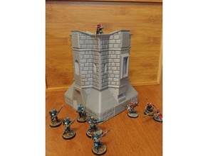 vmt torre de vigia brinquedos jogos 40k masmorras e dragões roleplaying espiral o terreno vaso modo warhammer 3d print model - Mito3D