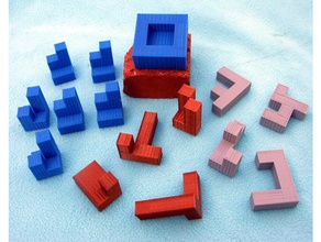 rompecabezas simples de ordenamiento en teselas openscad 3d print model - Mito3D