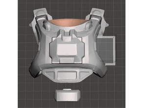 halo orbital peito traje 405th cosplay 4 jogo armor 3d print model - Mito3D