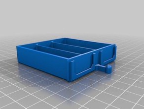 2-compartimento de armazenamento gaveta eletrônica personalizado 3d print model - Mito3D