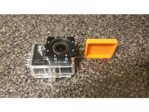 sjcam 5000x cubierta de la lente cámara cap decoración cosa 3d print model - Mito3D