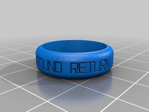 il mio personalizzato anello banda script di creazione mm dimensioni customizer anelli 3d print model - Mito3D