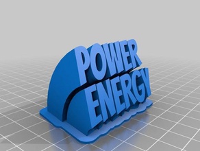 my customized sweeping 2-line name plate power energy office 3d print model - Mito3D