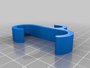 my customized bathroom radiator hook rounded 3d print model - Mito3D