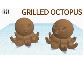 1day 1cad grilled octopus kitchen dining 1day1cad 3d print model - Mito3D