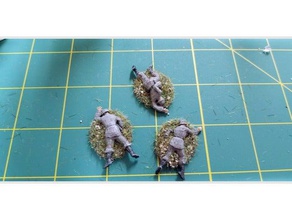 28mm axis casualty figures including bolt action scenario people wargaming ww2 3d print model - Mito3D