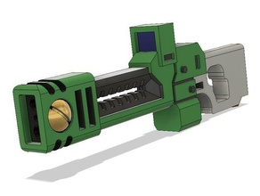 serrado guass rifle adereços 28mm carabina warhammer 40k 3d print model - Mito3D