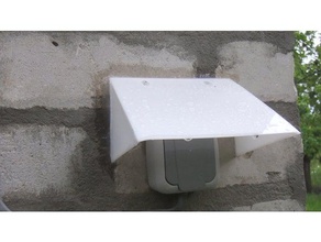 outdoor socket rain cover garden electrical ip03 mains outlet power safety switch 3d print model - Mito3D