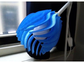 la turbina de lámpara sombra 3d impresión gyroid ikea pantalla transparente filamento 3d print model - Mito3D