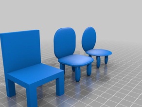 Stühle Modell Möbel 3d print model - Mito3D